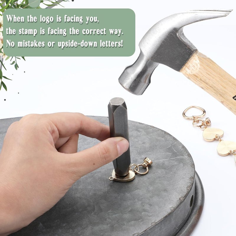 Lingvee 1/4 Jewelry Metal Stamp, 925 Steel Stamp Design Crafts Punch Metal Design Stamps Punch Stamping Tool for Making Custom Jewelry and Stamping Soft Metals - Image 3